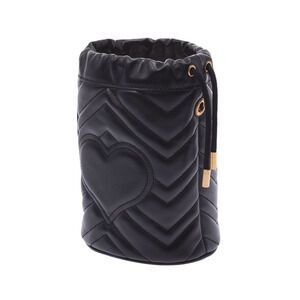 Gucci Baguette GG Black Shoulder Marmont Leather Bag